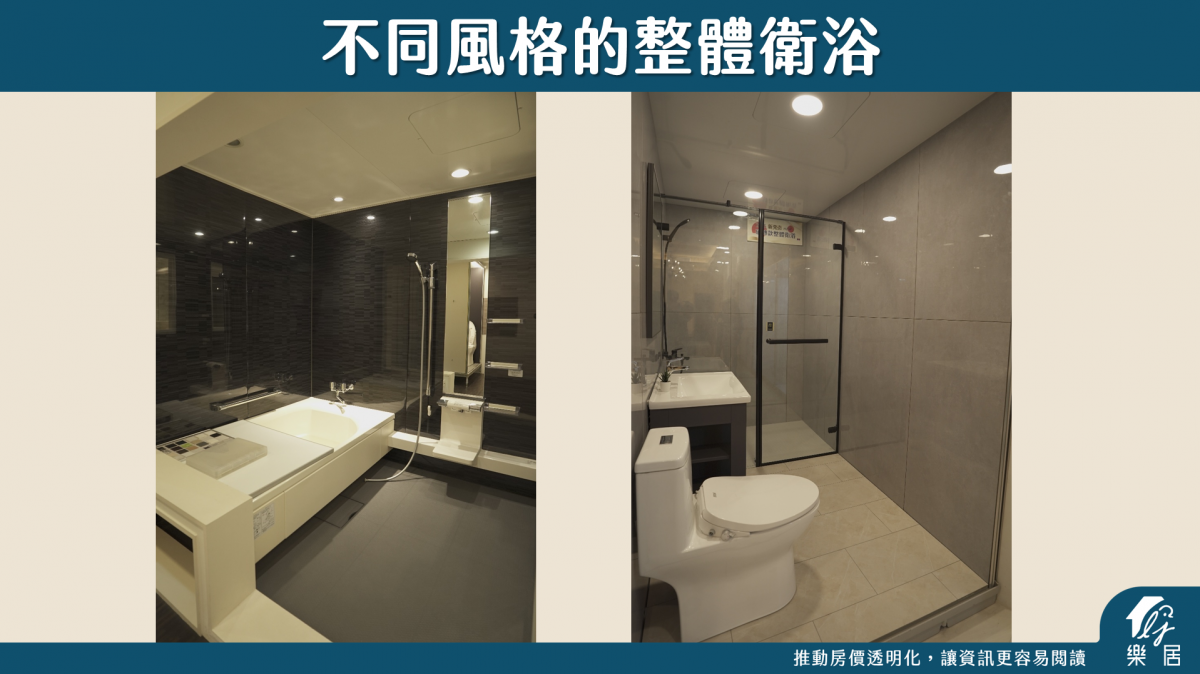 不同風格的整體衛浴