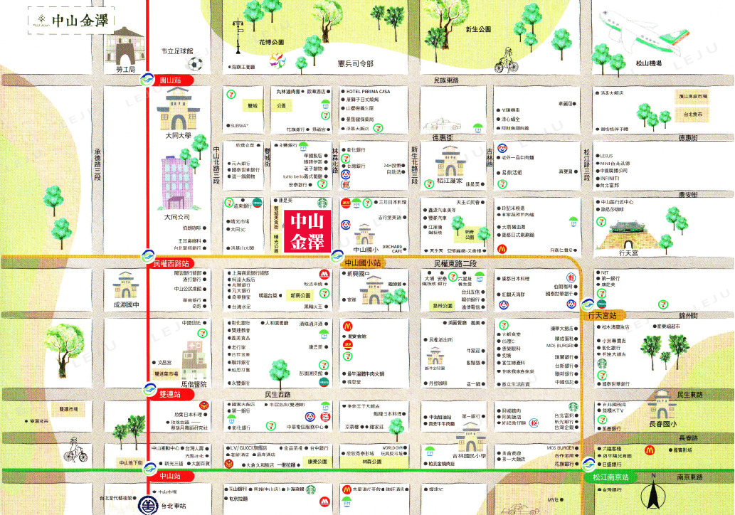 中山金澤生活機能圖