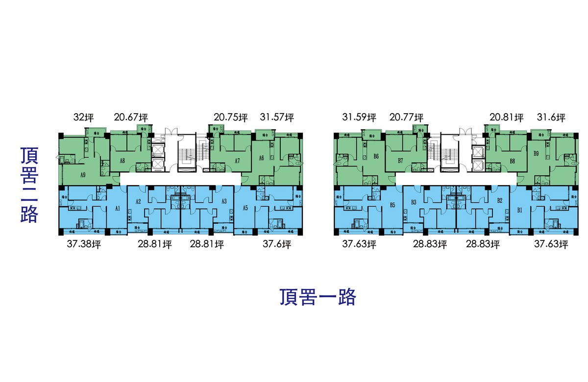 合嘉快意人生標準層平面圖