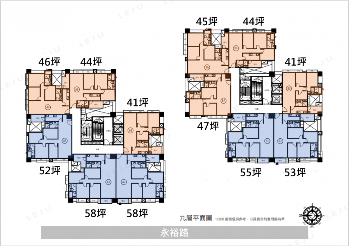 璞園畾畾青 標準層平面圖