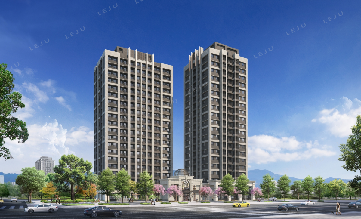 皇翔MRT 建築外觀合成示意圖