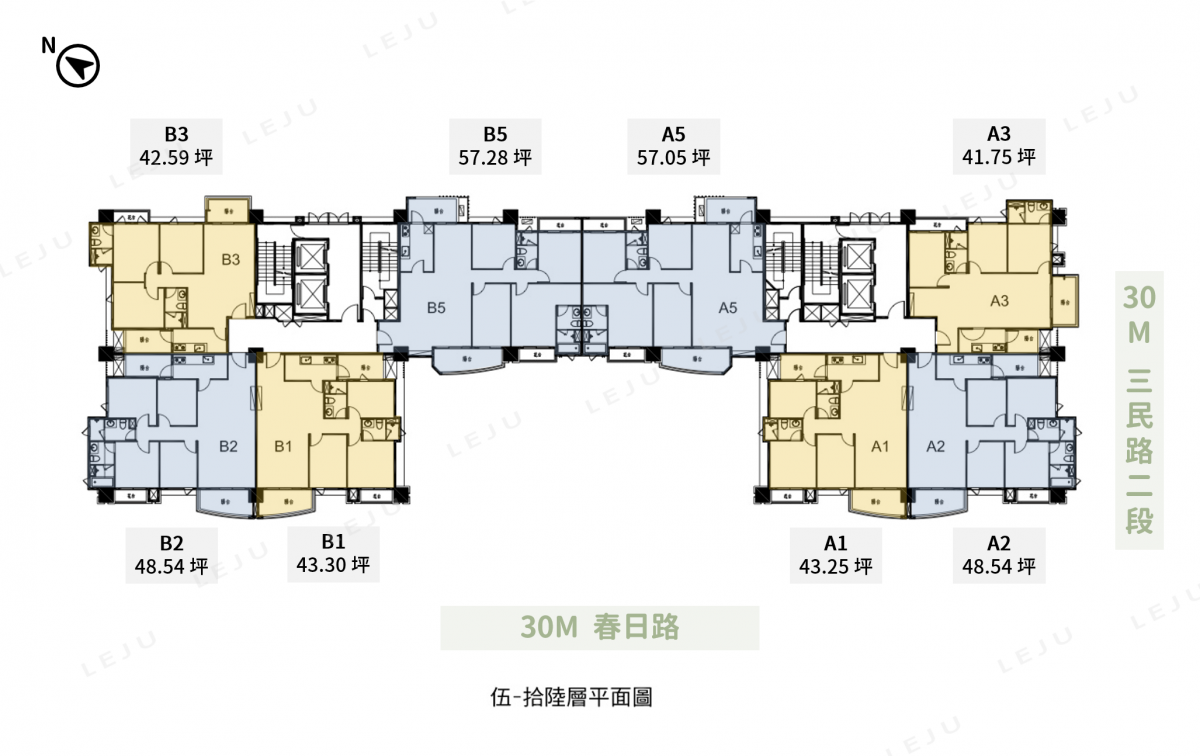 定泰臻翫 標準層平面圖