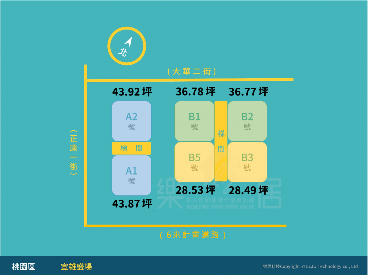 宜雄盛場  標準層平面圖