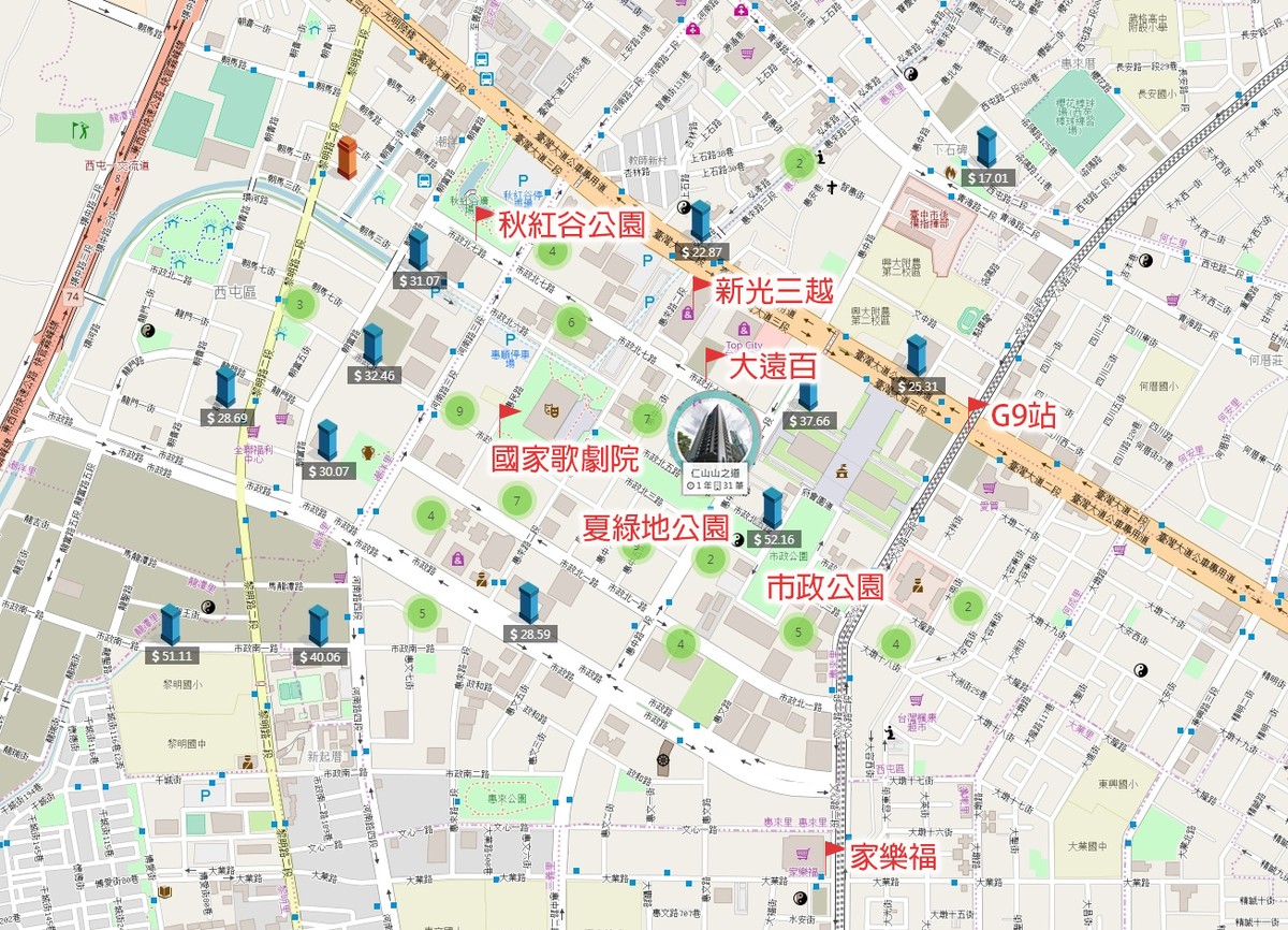 仁山山之道生活機能圖