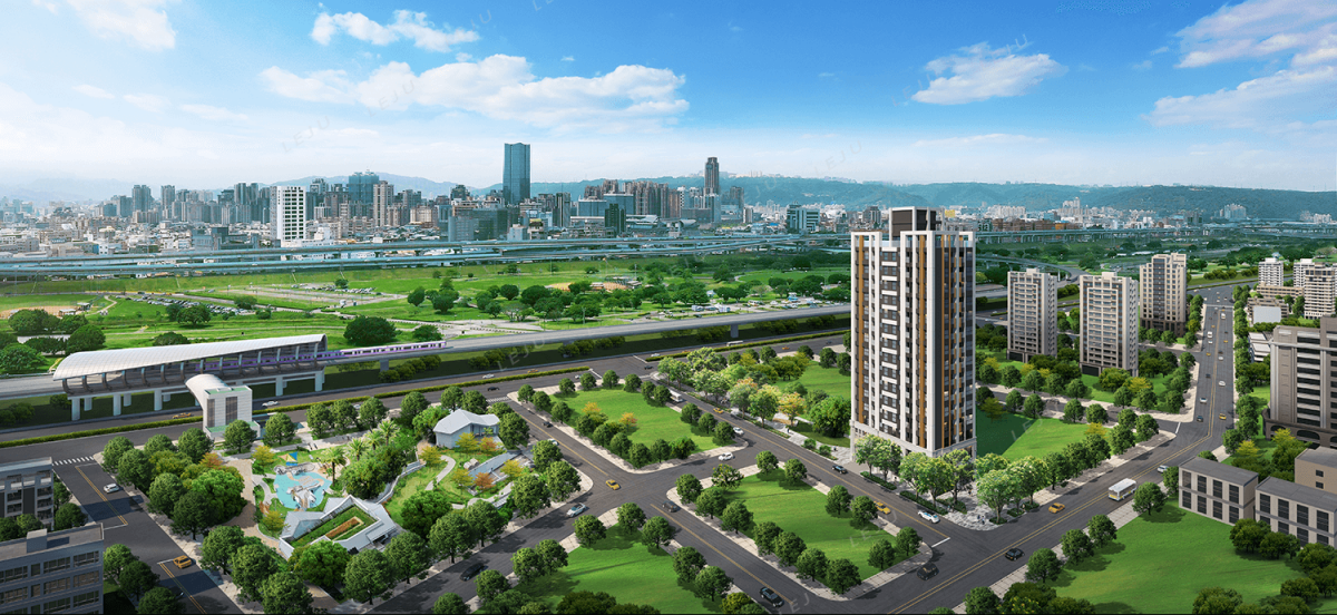 甲山林市政愛悦 外觀鳥瞰圖