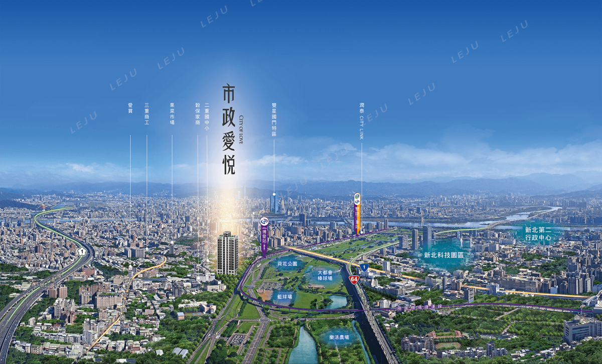 甲山林市政愛悦 地理位置圖