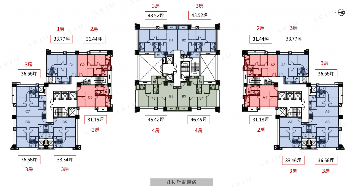 謙里標準層平面圖