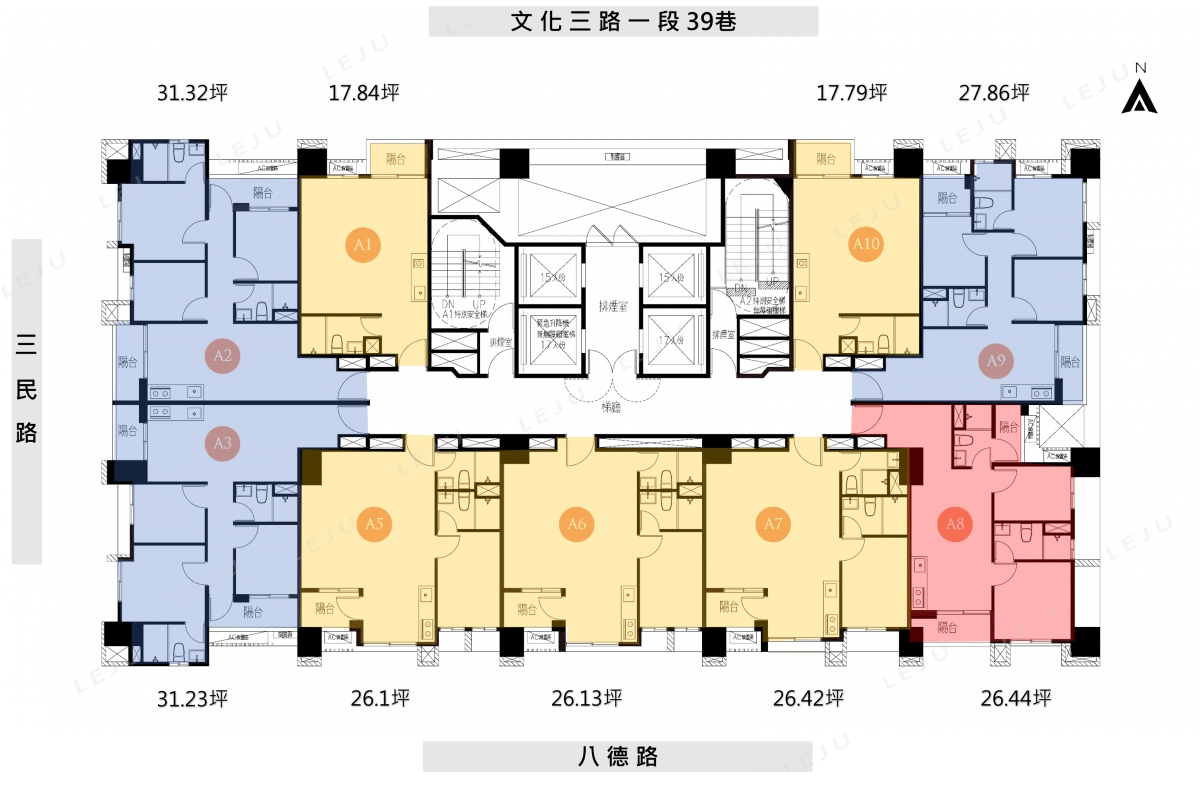 璽來登帝璽標準層平面圖