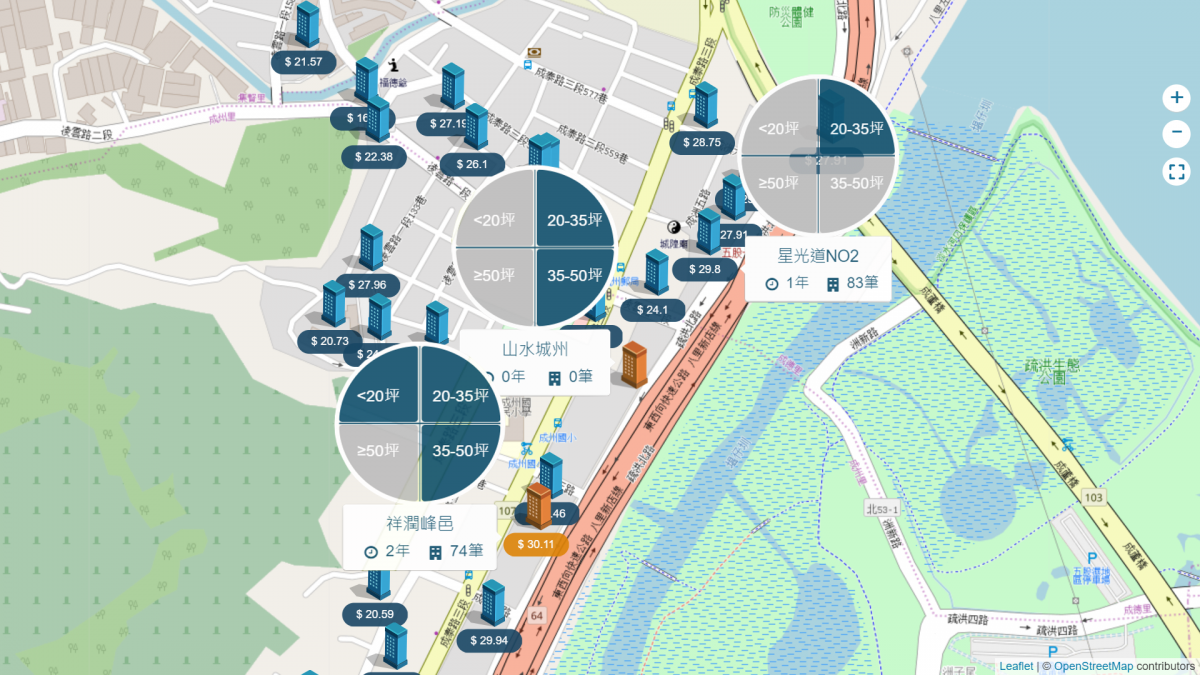 洲子洋重劃區 成州段個案分布