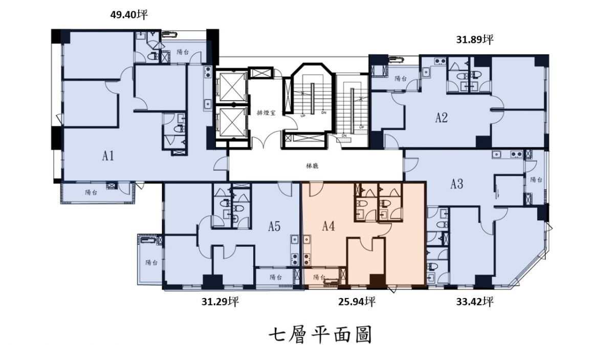 城中京湛  7樓平面圖