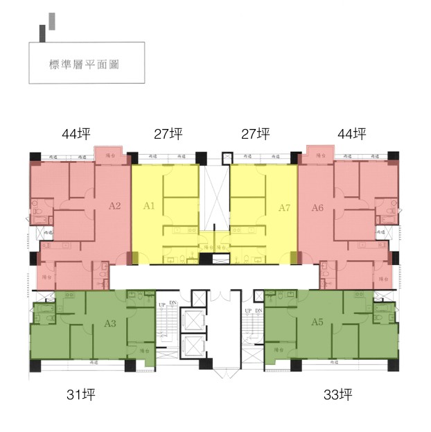 新海城-標準層平面圖