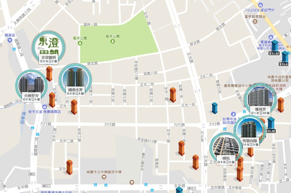 晴悅_實價登錄圖_中路2-3房