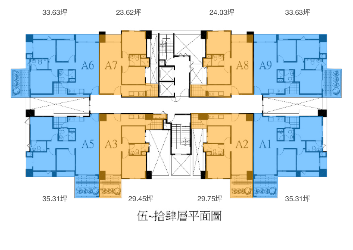 上揚湛 標準層平面圖