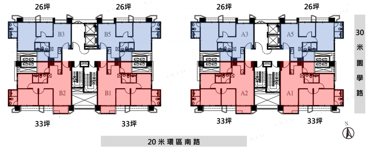 大耀首璽 標準層平面圖