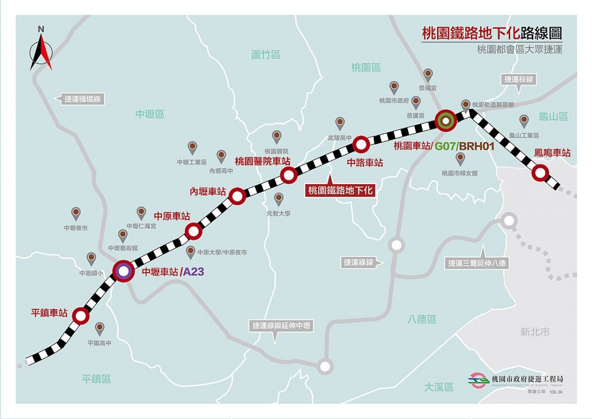 桃園鐵路地下化 站點