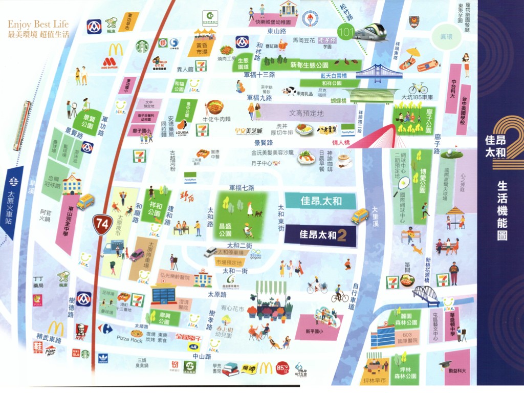 佳昂太和NO2生活機能圖