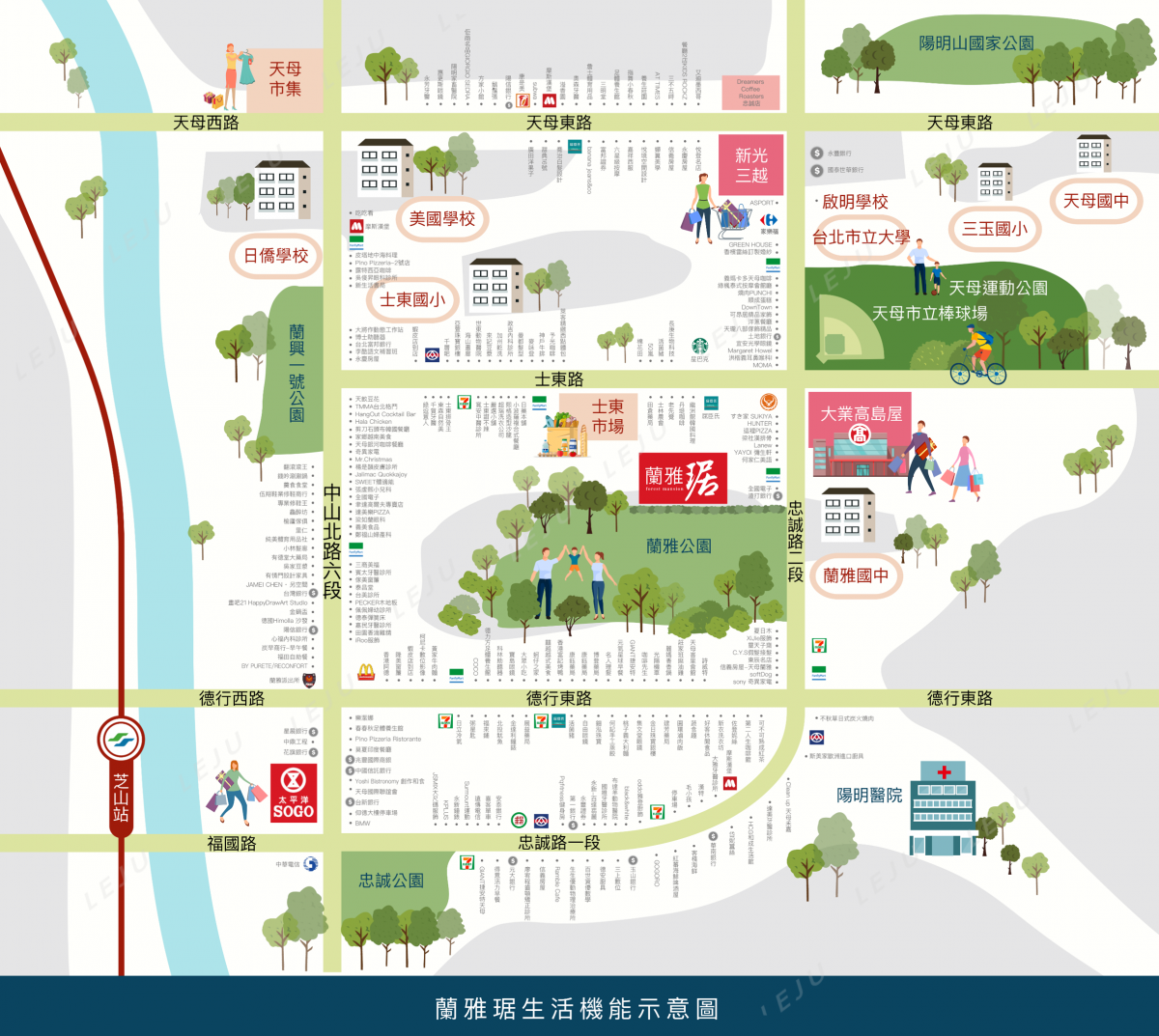 蘭雅琚蘭庭 生活機能圖