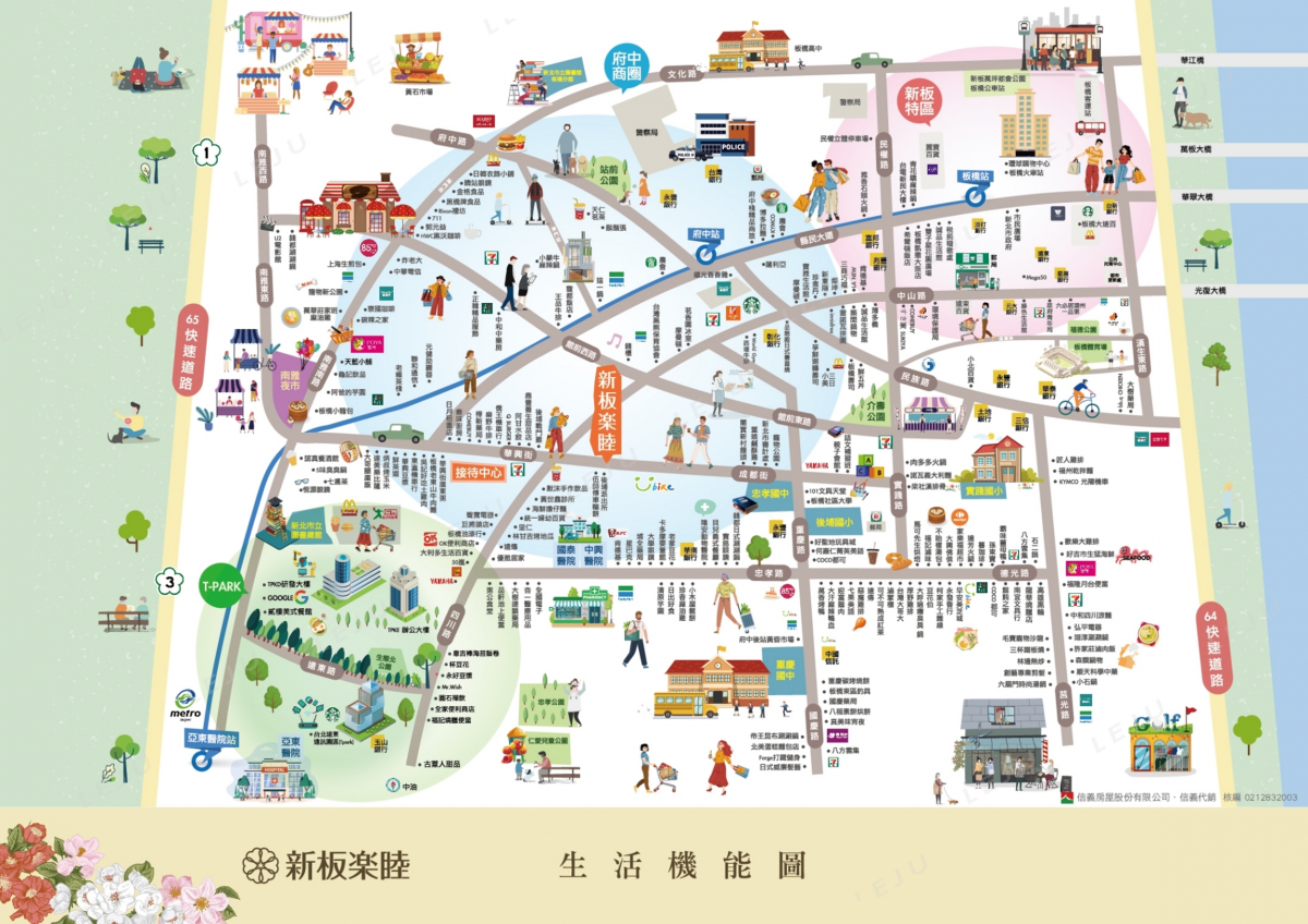 新板樂睦 生活機能圖