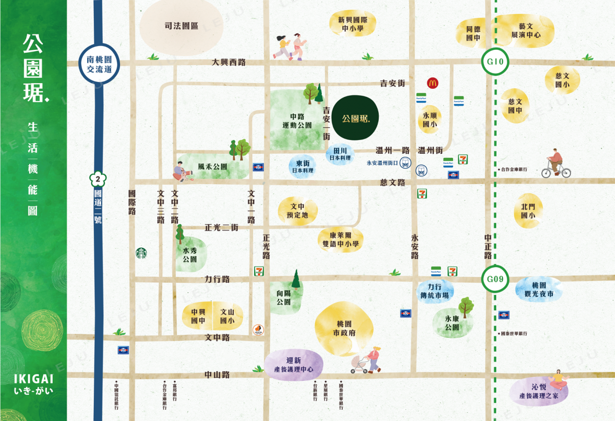 公園琚 生活機能圖