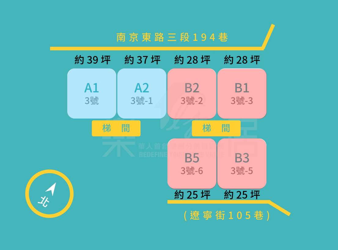 聯洋南京復興 標準層平面圖