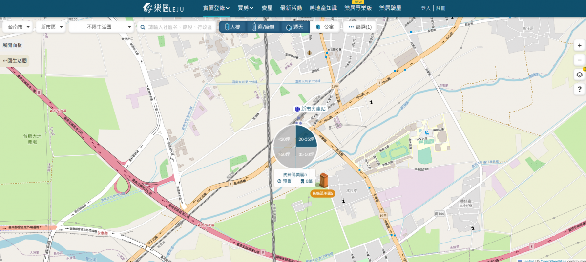 新化生活圈 外圍近南科相似建案比較