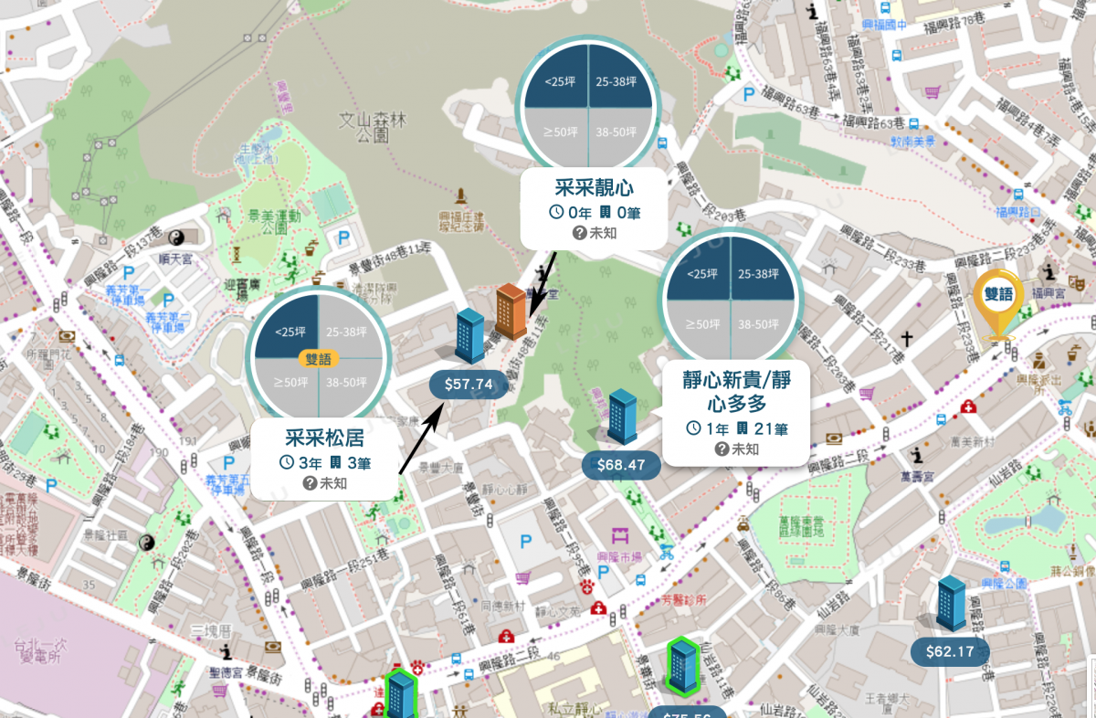 1.興隆商圈興隆路二段以北個案圖