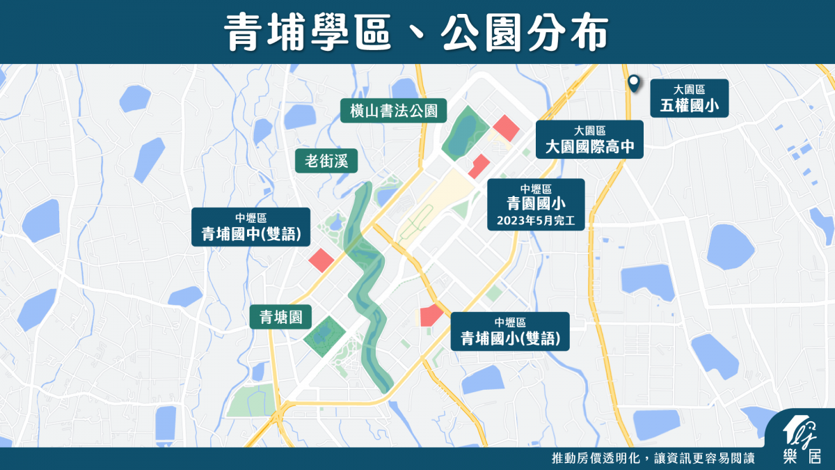 青埔學區、公園分布