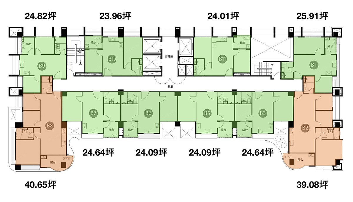 水公園B棟標準層