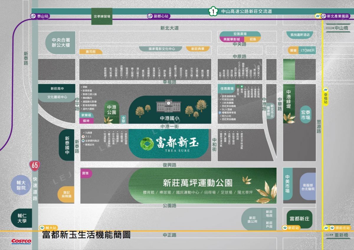 富都新玉生活機能簡圖