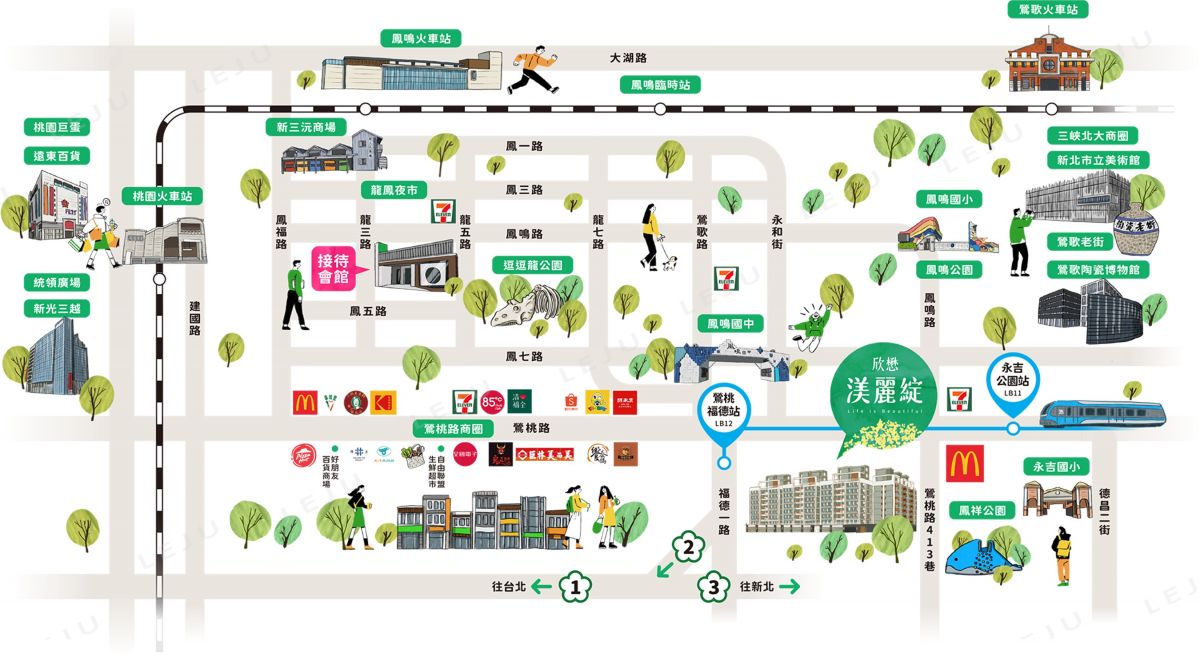 欣懋渼麗綻生活機能圖