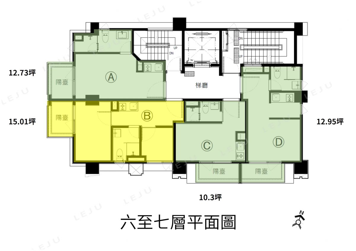 宏燁文華標準層平面圖