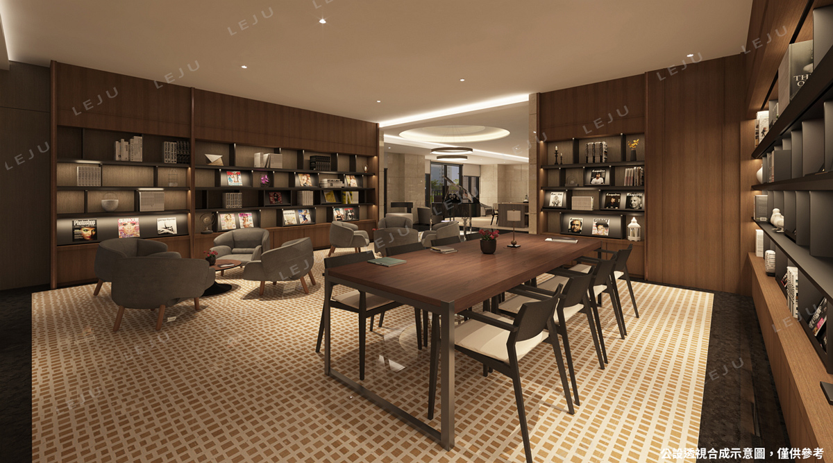 聯勤樂富Loft Town-多功能閱讀室3D示意圖
