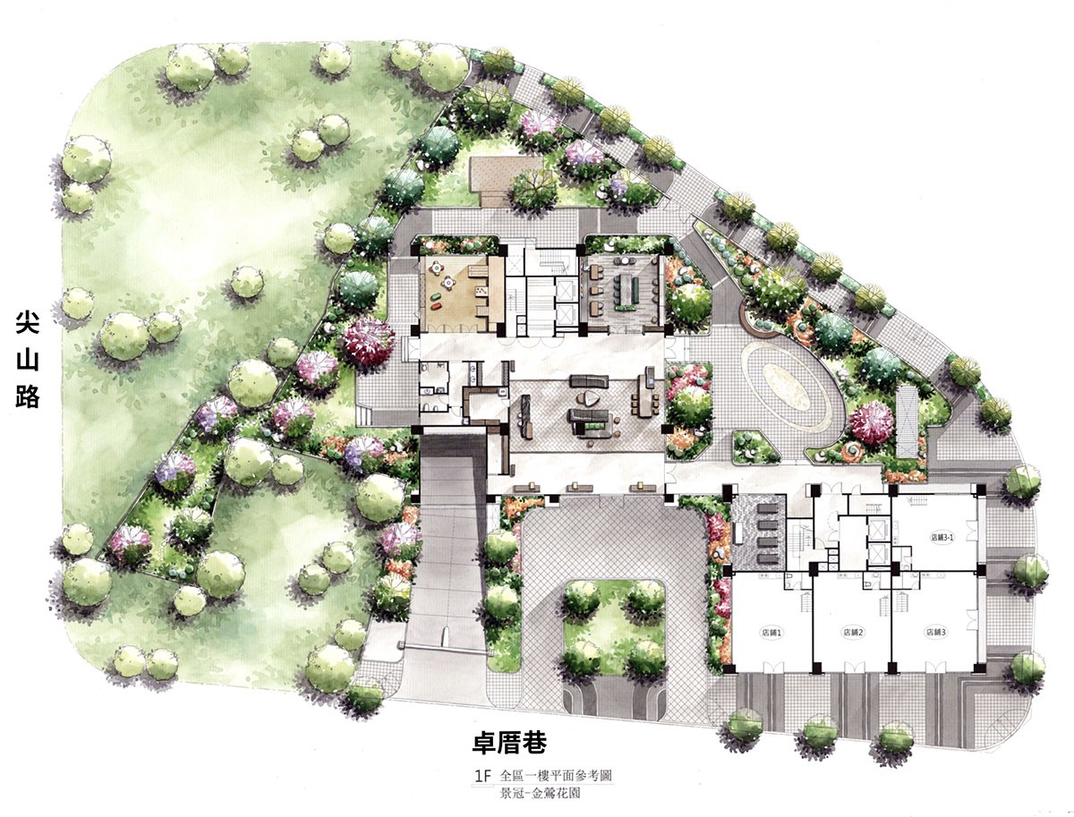 金鶯花園1樓平面圖