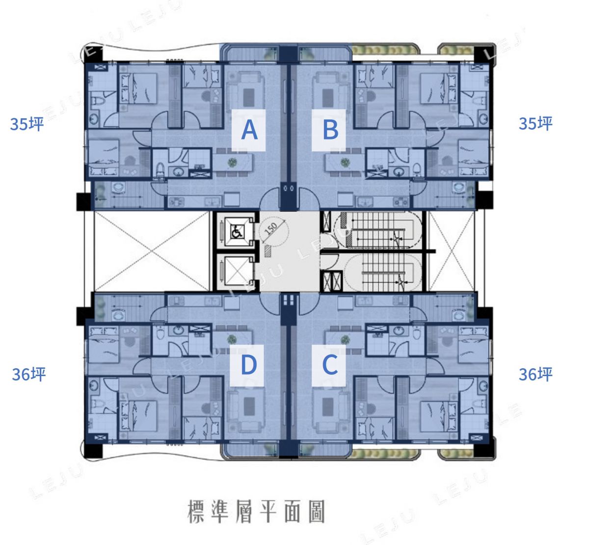 科技之心標準層平面圖