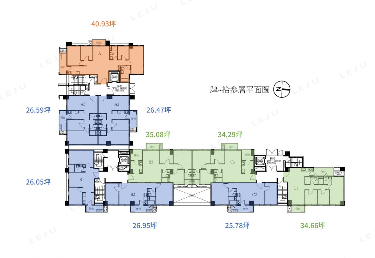 寶欣好漾標準層平面圖