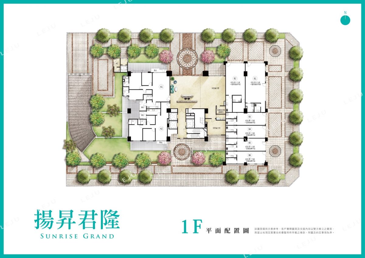 揚昇君隆1F平面圖