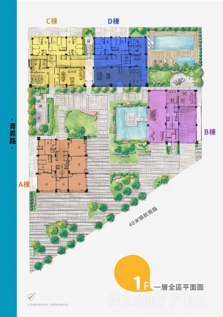成家大璽1F平面配置圖