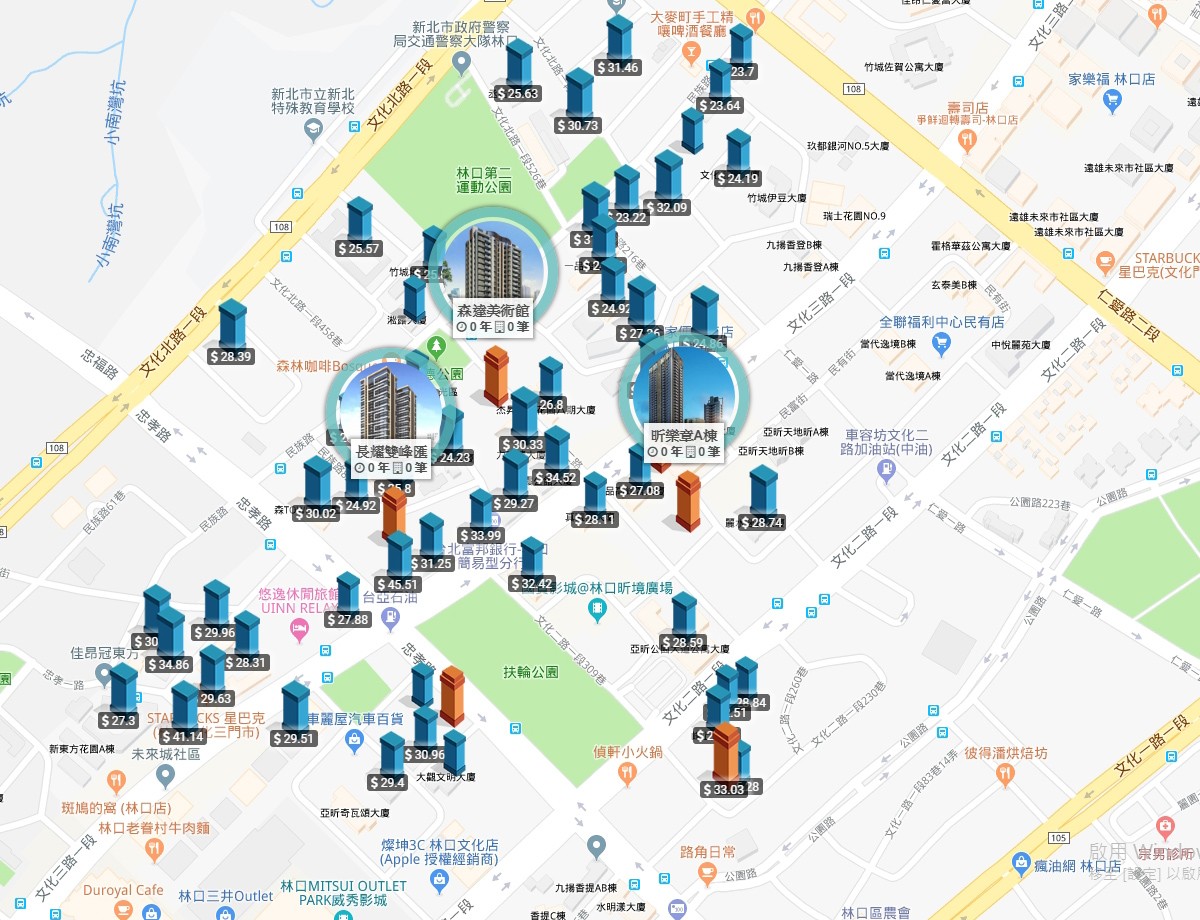 亞昕昕樂章實價登錄比較-國賓影城附近個案