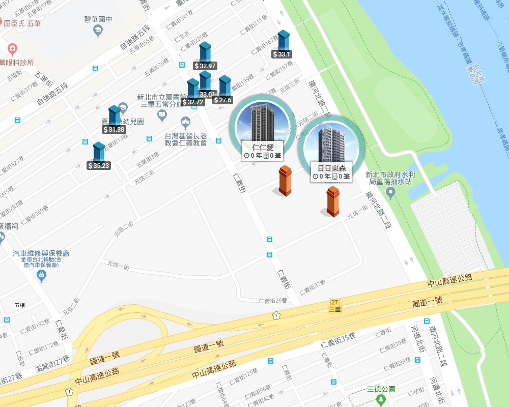 日日東森實價登錄比較_仁義段重劃區個案