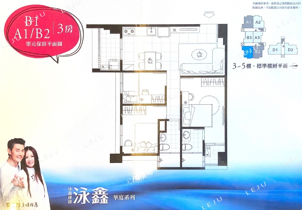 A1/B1/B2傢配圖：