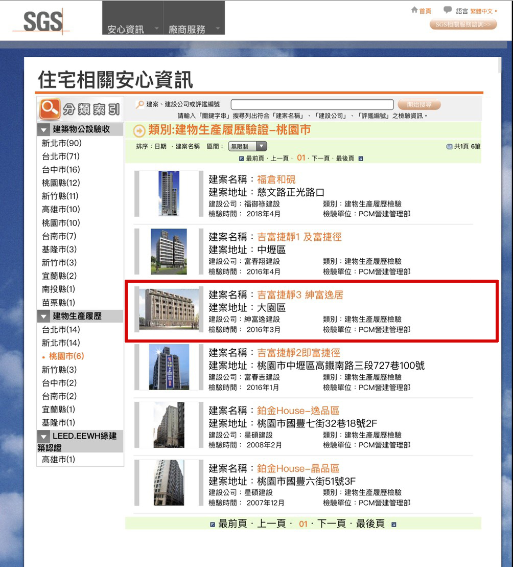 吉富捷靜-紳富逸居_SGS認證