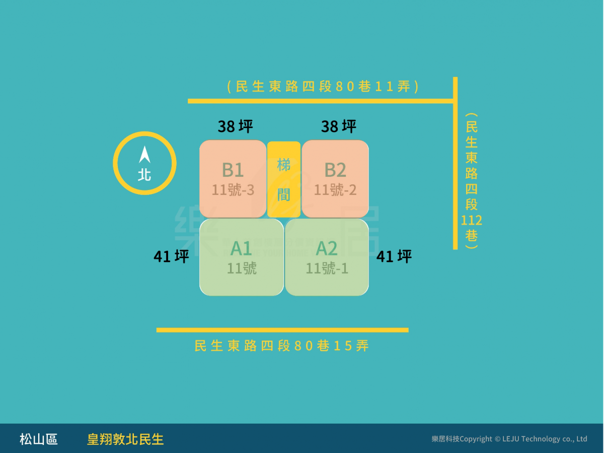 皇翔敦北民生 標準層平面