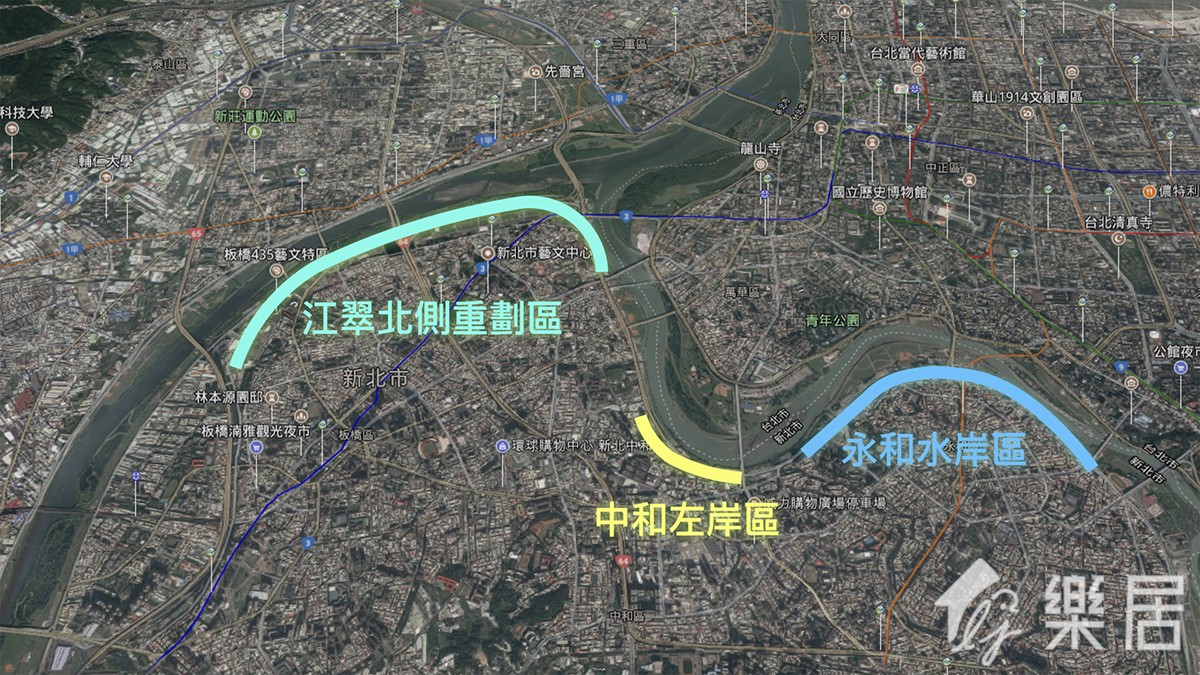 板橋、中和、永和水岸地圖