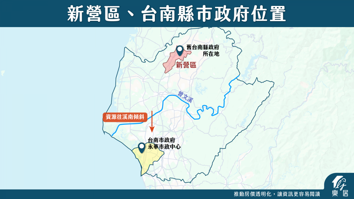 新營、台南縣市政府位置