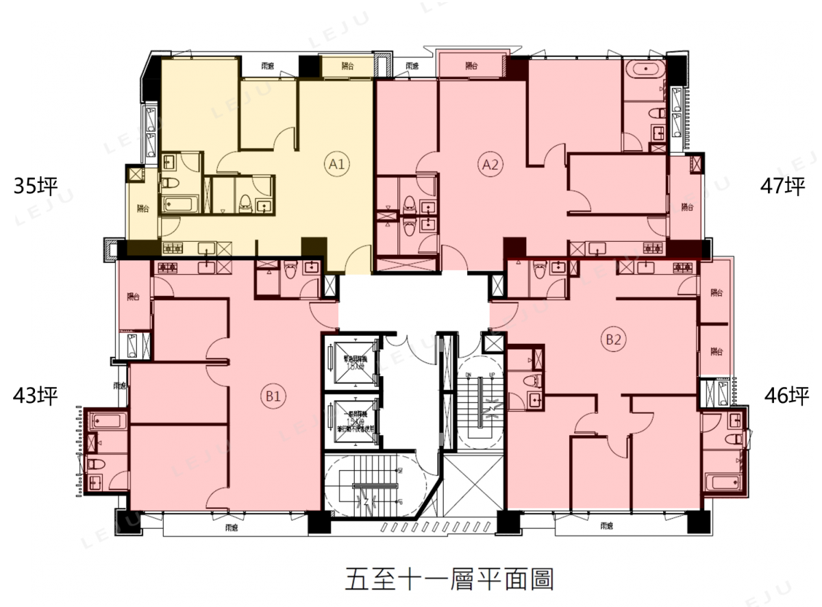 新潤朗格5-11F平面圖