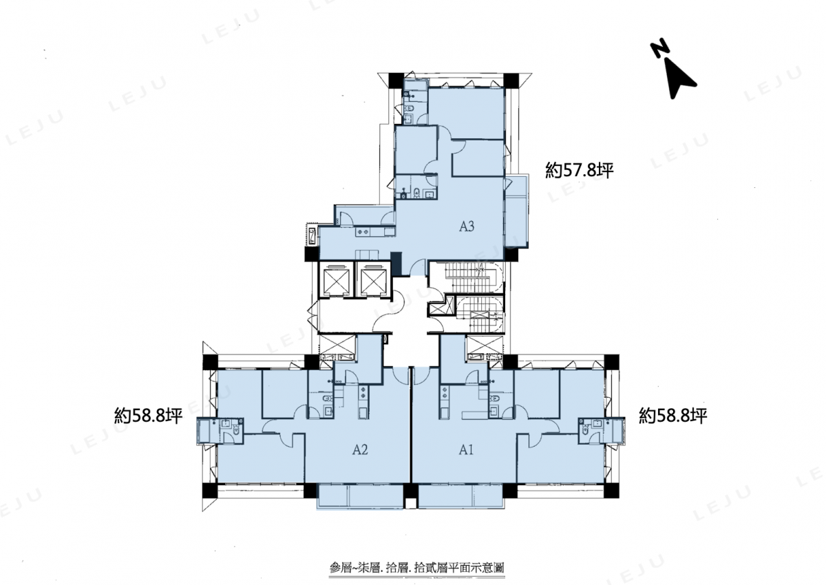 玖都美術花園標準層平面圖