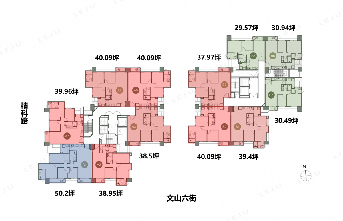 敘山行路標準層平面圖