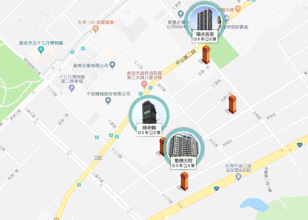 勤樸天翔實價登錄比較-八里台北港重劃區生活圈