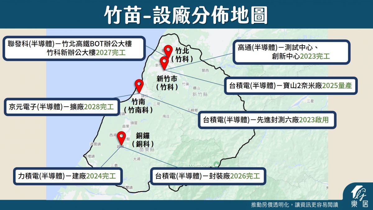 竹苗-設廠分佈地圖