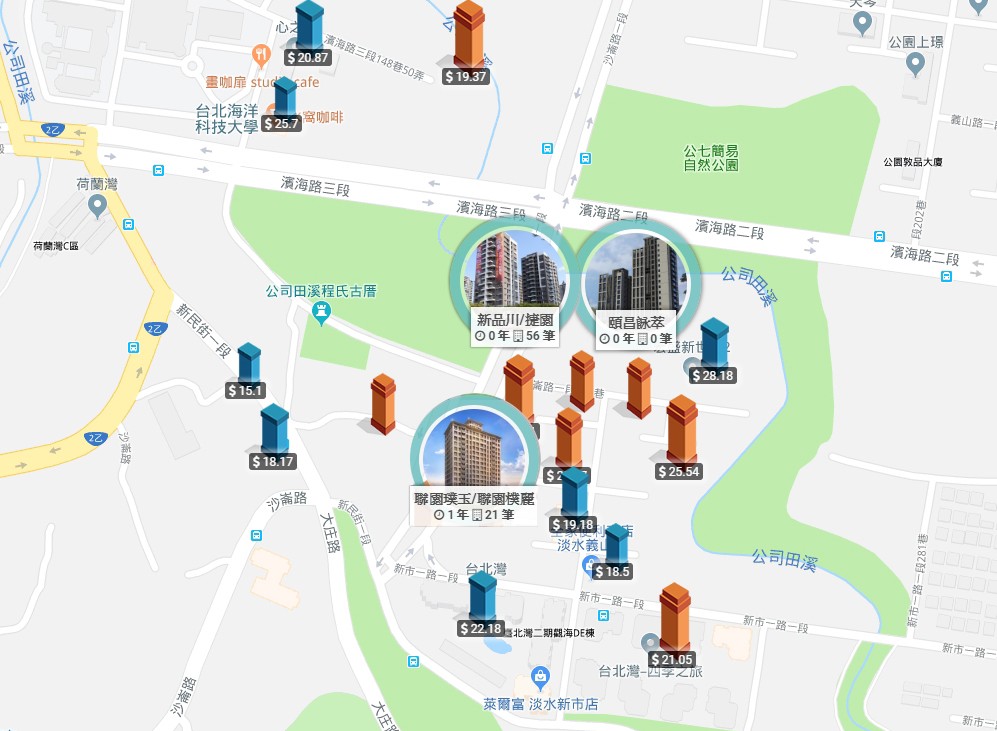 頤昌詠萃實價登錄比較-淡海輕軌濱海沙崙站附近個案